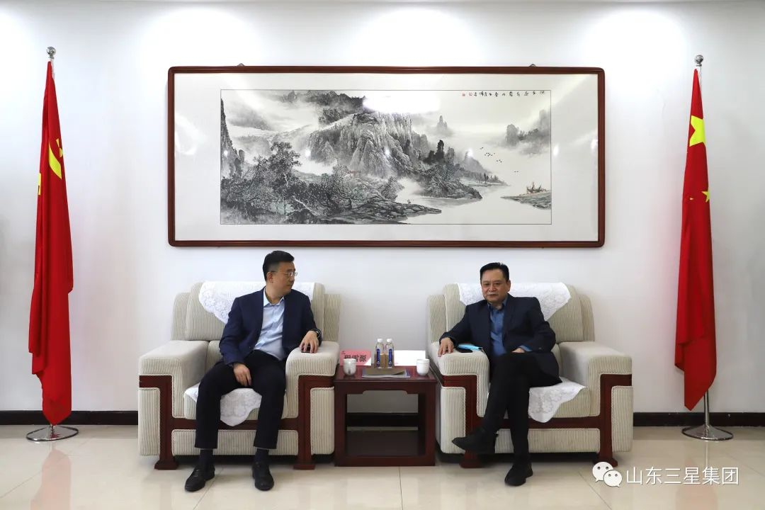 中国联通滨州市分公司总经理程雪源来山东三星集团座谈交流