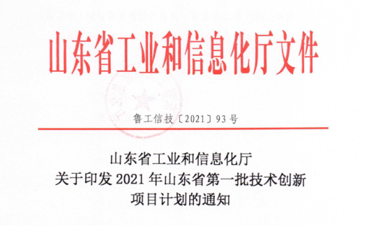 山东三星集团九个项目入选2021年山东省第一批技术创新项目计划